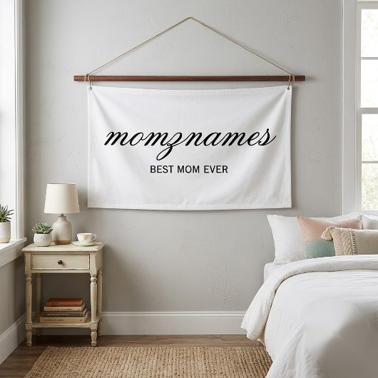 Persoonlijke 'Beste Moeder Ooit' Calligrafie Naam Spandoek