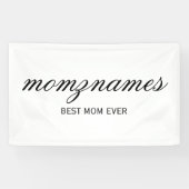 Persoonlijke 'Beste Moeder Ooit' Calligrafie Naam Spandoek (Horizontaal)