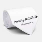 Persoonlijke 'Beste Moeder Ooit' Calligrafie Naam Stropdas (Opgerold)