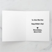 Persoonlijke Beste Moeder Ooit Foto Moederdag Kaart (Binnen)