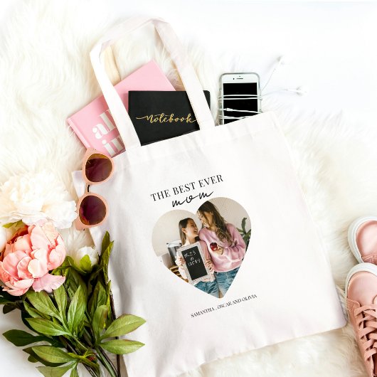 Persoonlijke Beste Moeder Ooit Hart Foto  Tote Bag