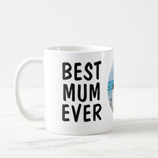 Persoonlijke 'Beste moeder ooit'-mok met foto Koffiemok (Links)
