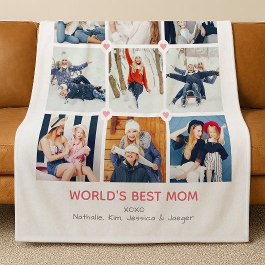 Persoonlijke 'Beste Moeder van de Wereld' met 9 fo Fleece Deken