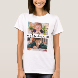 Persoonlijke Beste oma ooit 2 foto collage T-shirt