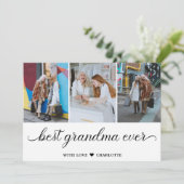 Persoonlijke "Beste oma ooit" 3 foto collage Kaart (Staand voorkant)