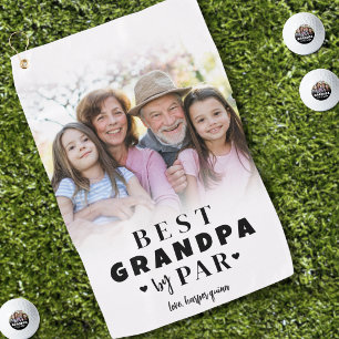 Persoonlijke Beste Opa Door Par Foto Golfhanddoek