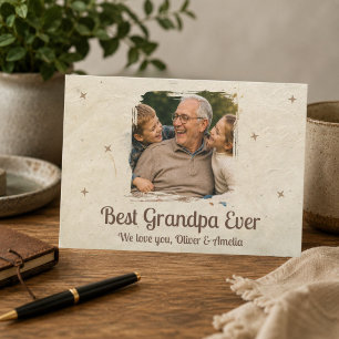 Persoonlijke Beste Opa Ooit Foto Feestdagenkaart