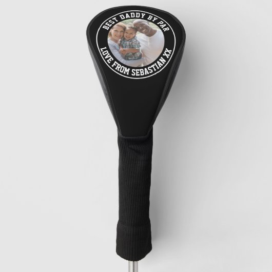 Persoonlijke Beste Papa By Par Vaderdag Golfheadcover (Voorkant)