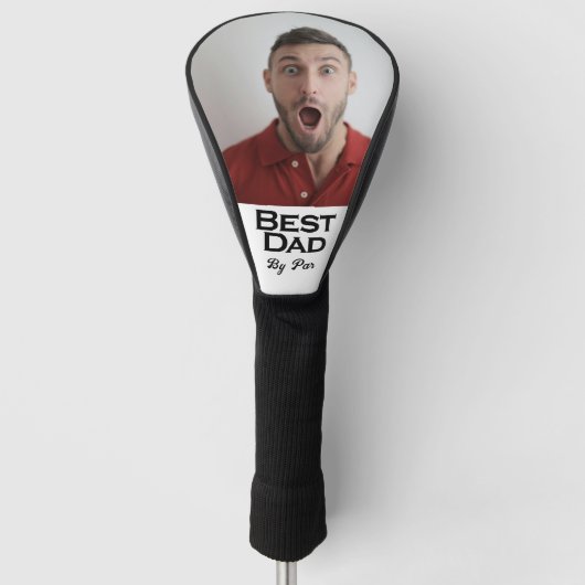 Persoonlijke Beste Papa By Par Vaderdag Golfheadcover (Voorkant)