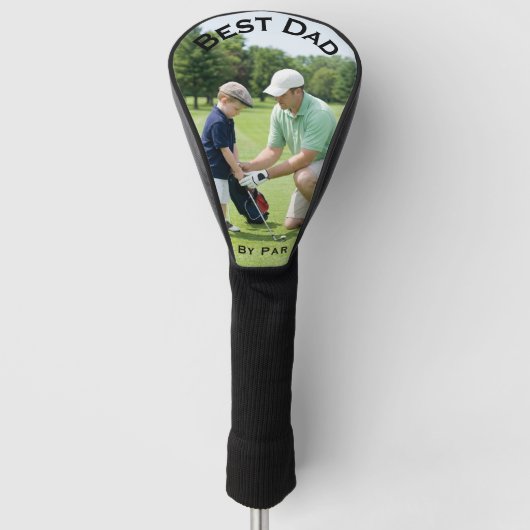 Persoonlijke Beste Papa By Par Vaderdag Golfheadcover (Voorkant)