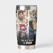 Persoonlijke Beste Papa Door Par Fotocollage Vader Geïsoleerde Drinkbeker (Achterkant)