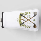 Persoonlijke Beste Papa Door Par Monogram Golfheadcover (Voorkant)