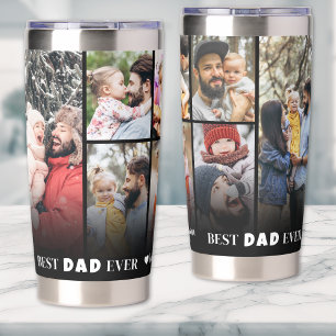 Persoonlijke Beste Papa Foto Collage Vader Geïsoleerde Drinkbeker