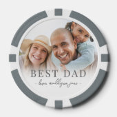 Persoonlijke Beste Papa Foto Poker Chips (Voorkant)