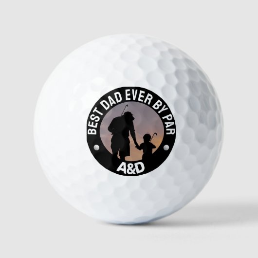 persoonlijke beste Papa ooit Aangepaste foto Golfballen (Voorkant)