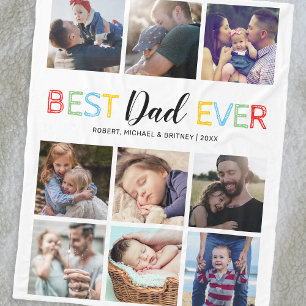 Persoonlijke 'Beste Papa Ooit' Foto Fleece Deken