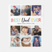 Persoonlijke 'Beste Papa Ooit' Foto Fleece Deken (Voorkant)
