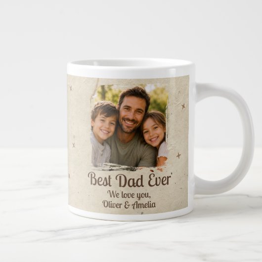 Persoonlijke Beste Papa Ooit Foto Grote Koffiekop (Rechts)