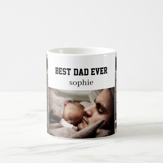 Persoonlijke Beste Papa Ooit Foto Mok – Aangepaste (Center)