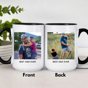 Persoonlijke Beste Papa Ooit Foto  Tweekleurige Koffiemok