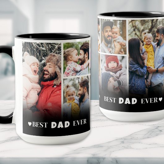 Persoonlijke 'Beste Papa Ooit' Fotocollage Mok