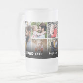 Persoonlijke 'Beste Papa Ooit' Fotocollage Vader Matglas Bierpul (Voorkant links)