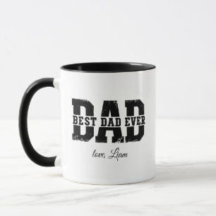 Persoonlijke 'Beste Papa Ooit' Fotocollage Zwarte  Mok