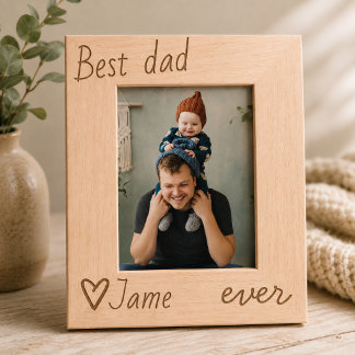 Persoonlijke 'Beste Papa Ooit' Fotolijst Gegraveerde Lijstjes
