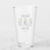 Persoonlijke Beste Papa Ooit Gesticht Jaar Moderne Glas (Achterkant)