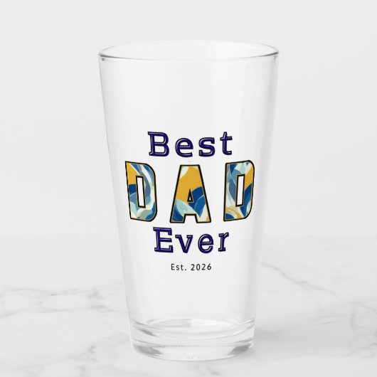 Persoonlijke Beste Papa Ooit Gesticht Jaar Moderne Glas (Voorkant)