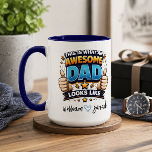 Persoonlijke Beste Papa Ooit   Op maat gemaakte Va Mok