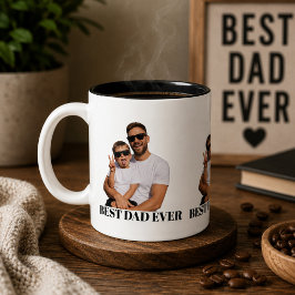 Persoonlijke Beste Papa Ooit Volledig Transparante Tweekleurige Koffiemok