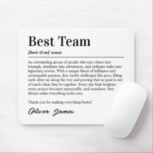 Persoonlijke Beste Team Definitie Kantoor Bedankt Muismat