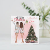 Persoonlijke Beste Vriend(in) Buddy BFF Kerstkaart Kaart (Staand voorkant)