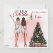 Persoonlijke Beste Vriend(in) Buddy BFF Kerstkaart Kaart (Voorkant)