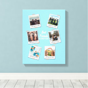 Persoonlijke Beste Vrienden 6 Foto Aangepaste Coll Canvas Afdruk