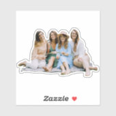 Persoonlijke beste vrienden BFF-uitsnede foto Sticker (Vel)