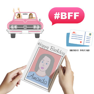 Persoonlijke Beste Vriendin Avatar Verjaardag Briefkaart
