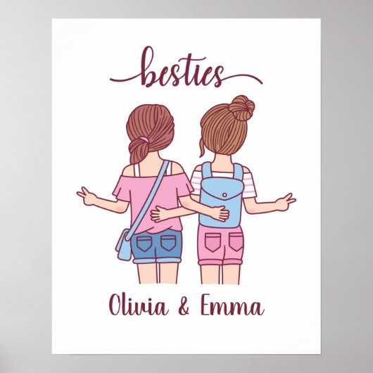 Persoonlijke beste vriendinnen poster (Voorkant)