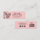 persoonlijke bestelling Hartelijk dank kaart Mini Visitekaartje (Voorkant / Achterkant)