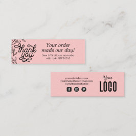 persoonlijke bestelling Hartelijk dank kaart Mini Visitekaartje