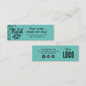  persoonlijke bestelling Hartelijk dank kaart Mini Visitekaartje (Voorkant / Achterkant)