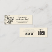  persoonlijke bestelling Hartelijk dank Mini Visitekaartje (Voorkant / Achterkant)