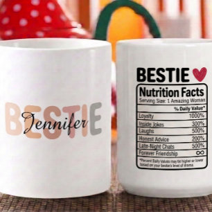 Persoonlijke Bestie Voedingsfeiten Naam & Eigensch Koffiemok