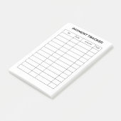 Persoonlijke betaal tracker  post-it® notes (Schuin)