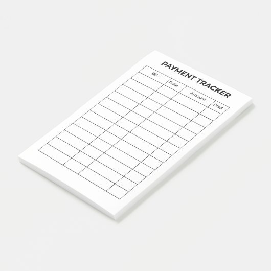 Persoonlijke betaal tracker  post-it® notes (Schuin)