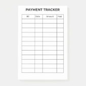 Persoonlijke betaal tracker  post-it® notes (Voorkant)