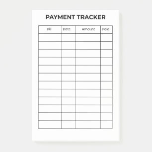 Persoonlijke betaal tracker  post-it® notes