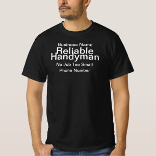 Persoonlijke betrouwbare klusjesman ondernemer t-shirt