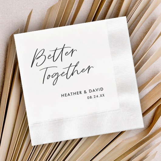 Persoonlijke 'Better Together' Trouwservetten Servet